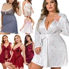 S-4XL Plus Size Lingerie for Women Sexy Sleepwear Nightgown Babydoll Chemise US