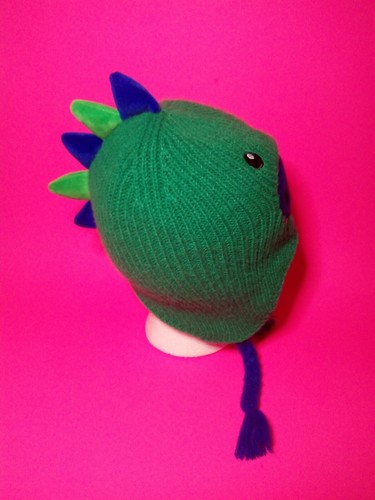 Dinosaur With Big Blue Nose Beanie Hat Youth One Size - Picture 4 of 6