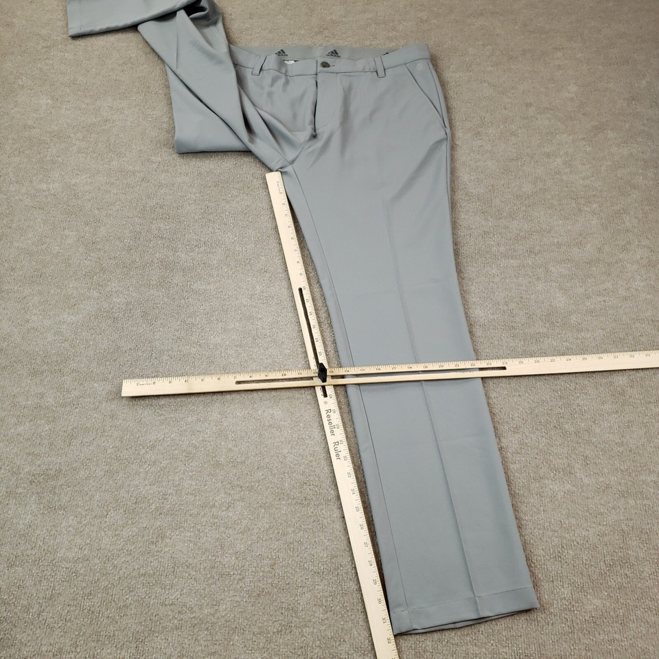 Adidas Pants Mens Size 34x32 Gray Flat Front Straight Leg Golf Shirt Gripper eBay