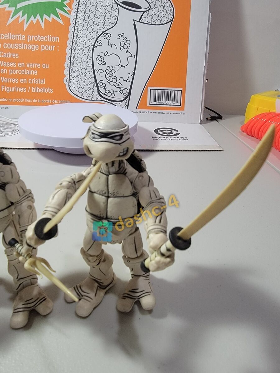 NECA 2008 TMNT Black White 4 Figures Teenage Mutant Ninja NECA 2008 TMNT Black White 4 Figures Teenage Mutant Ninja