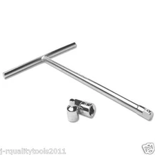 3/8" Dr. T-Handle w/ 2 Adaptors- Long Reach High Torque