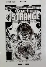 Production Art DOCTOR STRANGE #32 cover, KEITH POLLARD art, 11x17