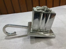 Heavy Silver Unique Christmas Stocking Holder Gift Box With Removable Lid