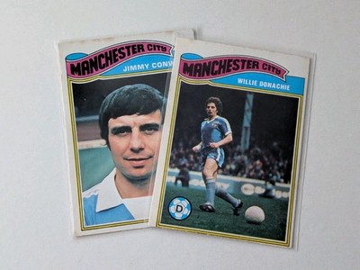 Lot x 2 Manchester City 1978-79 Topps English Footballers Donachie / Conway
