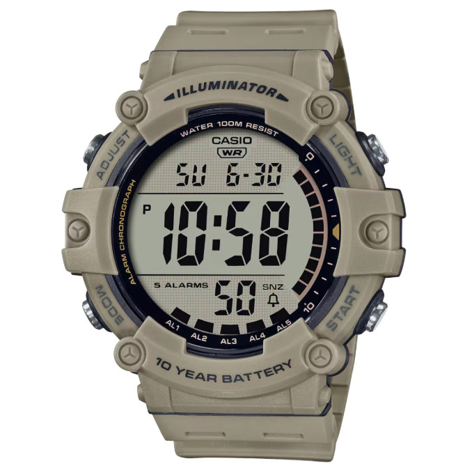 Casio Men's Beige Digital Watch - Ae1500wh-5av