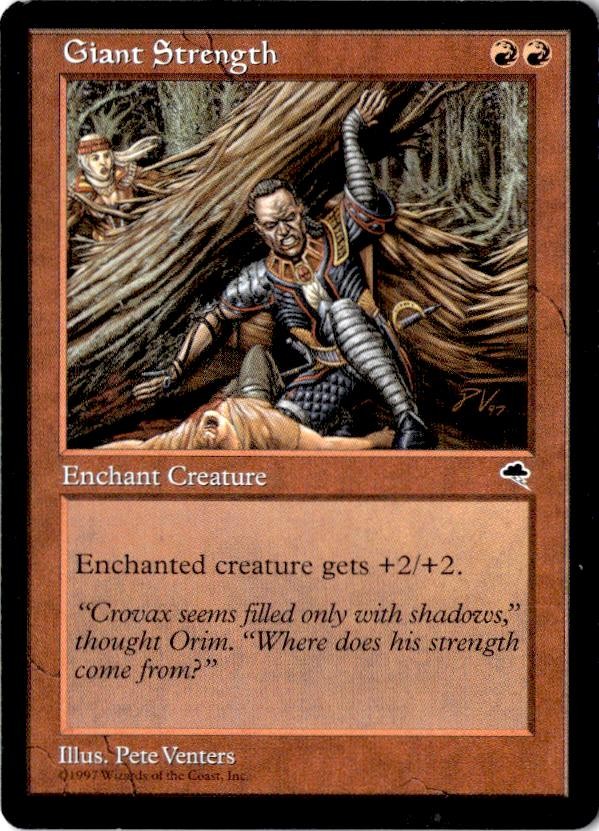 Giant Strength 178 Common Tempest Magic: The Gathering Near Mint