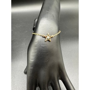 Vintage Avon 1989 Twinkling Star Ankle Bracelet Gold Tone Rhinestone Large 9.5in