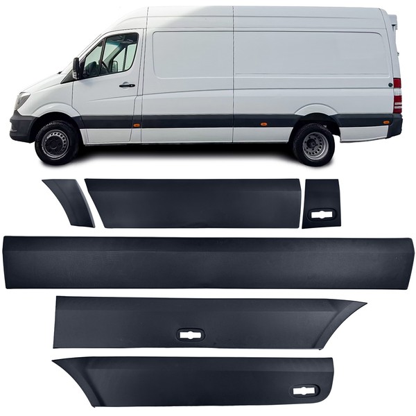 Zierleisten StoßLeisten Set Links 6-Teilig FüR Mercedes Sprinter W906 06-18 Lang-image