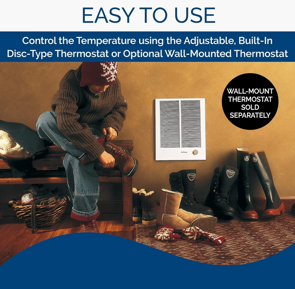 Calentador de pared blanco 198 de alta capacidad, rejilla pintada, 4000/2000 vatios 240 VCA, 200 Foto 3 de 4