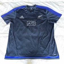 Adidas All Blacks Rugby Jersey 3XL Black AIG Climacool New Zealand