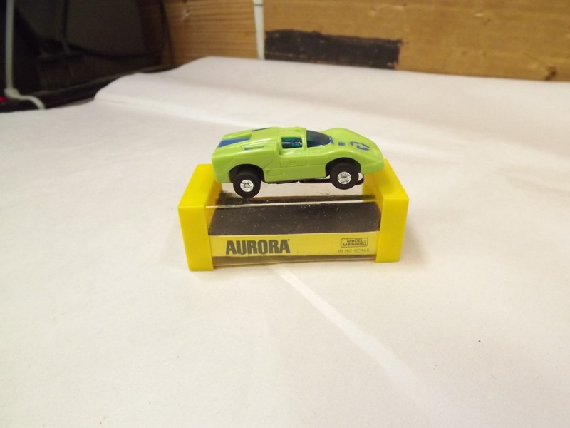 AURORA HO SCALE THUNDERJET TUFF ONES LIME GREEN CHAPARRAL SLOT CAR