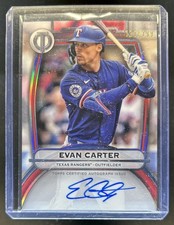2025 Topps Tribute Evan Carter Auto #/199 Rangers