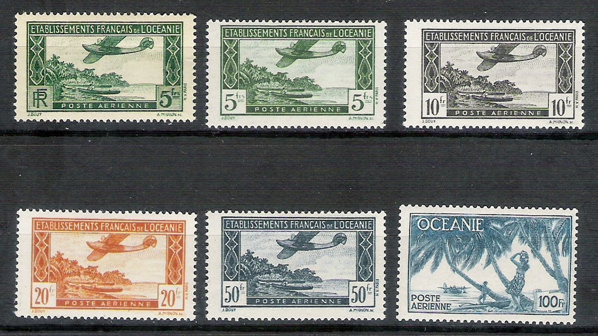 FRENCH OCEANIA #4 Air Mail set VF MLH HCV