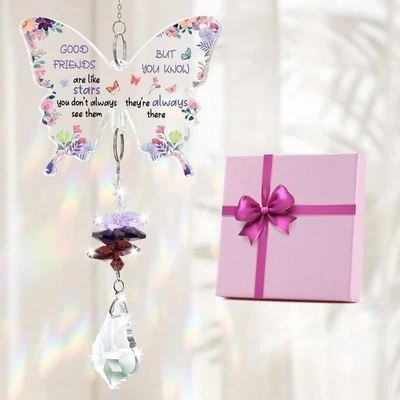 Friendship Gift for Women Best Friend Birthday Gift Crystal Sun catcher Xmas Box