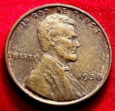 1938 Lincoln Wheat Cent Philadelphia VF Very Fine JC868