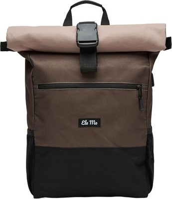 Women's Rolltop Backpack 18-26l Sand & Olive, Notebook Compartment, USB