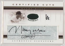2005 Leaf Certified Materials Cuts Green 27/80 Maury Wills #CC-15 Auto s7f