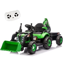 24V Kids Ride On Tractor Electric Car w/Remote, Dump Truck, 3 Speed Toy