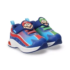 New Super Mario & Luigi Light-Up Toddler Boys Athletics Sneakers 6 7 8 9 10