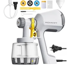 InoKraft Paint Sprayer 1200mL HVLP 3 Nozzles & Cleaning Kit for House Paint