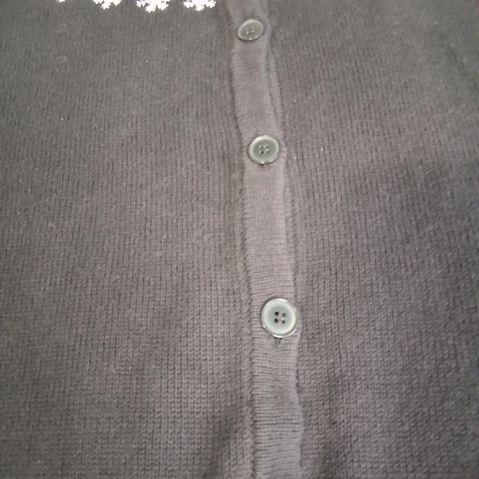 Кристалл Кобе черный Sz L на пуговицах свитер праздничный праздник кардинал Рождество  - Изображение 2 из 4