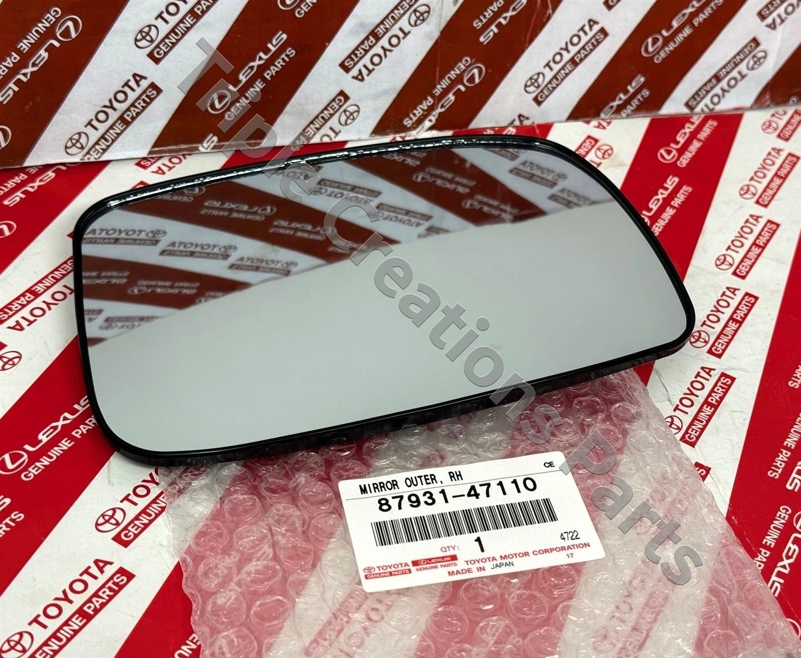 87931-47110 Genuine Mirror Outer RH Toyota Prius 2004-2009 Corolla 2000-2007