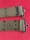 US Military Army WWII WW2 Pistol Canvas Web Belt Khaki Nasco 1944 OD #3