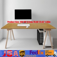 180*60cm Butcher Block Counter Top, DIY Solid Wood Slab, 1.38'' Thick Table Top