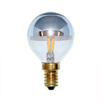 Led Filament Tropfen 2W = 25W E14 Kopfspiegel Silber Retro P45 Warmweiß 2700K