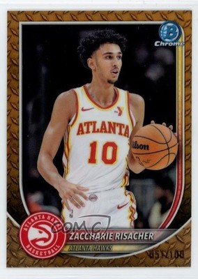 2025-26 Bowman Chrome Steel Metal Refractor /100 Zaccharie Risacher #BCV-84 1j59