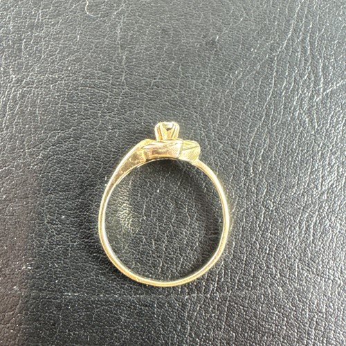 Bague vintage Coleman Co CCO 10K collines noires en or taille 6,5 pierre transparente 1,8 g - Photo 4/10