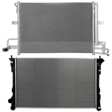 For 2016-2019 Ford Explorer 4-Door 3.5L V6 Aluminum Radiator & A/C Condenser Set