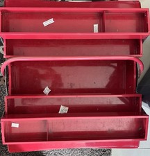 Red Metal Cantilever Toolbox 5 Tray Steel Tool Box Storage Workshop Garage