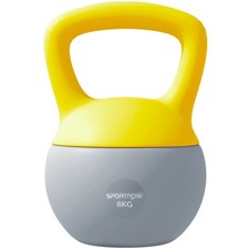 SPORTNOW 8KG Kettlebell with Soft Body and Non-Slip Handle, Yellow and Grey