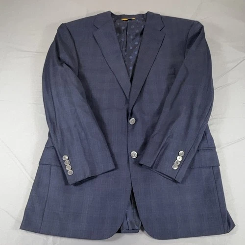 Hickey Freeman Tasmanian Super 150's Blazer Men's Blue Wool Tweed Formal Jacket image 15