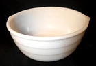 Vintage 1940s General Electric White Milk Glass 9.5” Ribbed Mixer Bowl wTabs USA