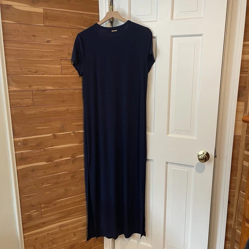 Maxi abito Michael Kors blu navy manica corta taglia large