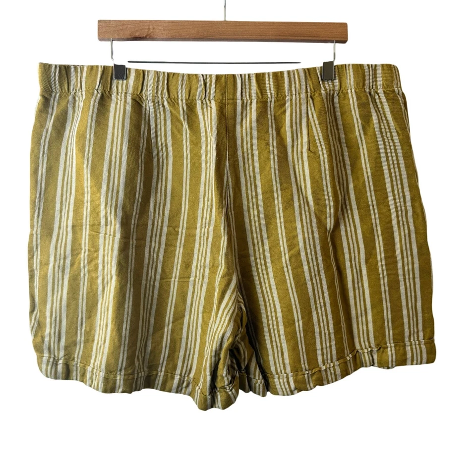 Pantalones Cortos de Lino J.Jill Para Mujer Talla 2X Boho Rayas Pull On Ligeros Informales  Foto 3 de 4