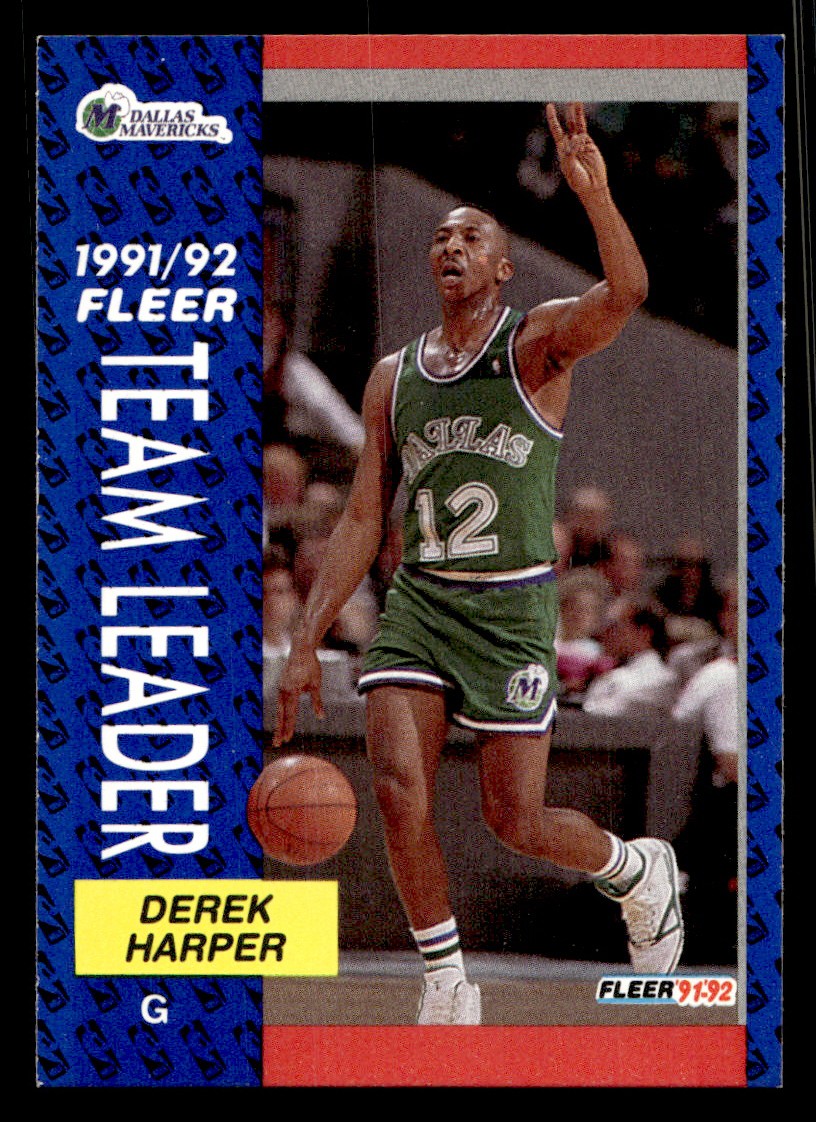 1991-92 Fleer - Derek Harper Basketball card Dallas Mavericks Raw Trading Card