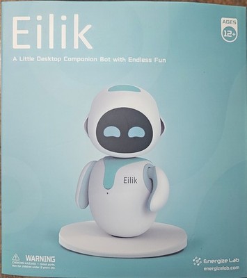 Energize Lab Eilik Desktop Companion Robot Interactive Toy 12+ White/Blue 2024