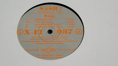 Sash ! Featuring La Trec   Stay 12'' -  X-IT 037 -Classic Trance Kracher - 1997