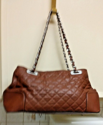 NWOT A Real Beauty! Talbots Medium Brown Quilted Shoulder Bag