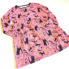 Gymboree Girl 7-8 Pink Black Cat Halloween Nightgown Pajamas NWT PJs Fall