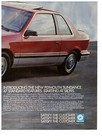 Plymouth Vintage Print Advertisement 1988 Sundance Rs Red Sedan Double Page