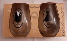 Wine Glasses His And Her Bride Groom Wedding Set New