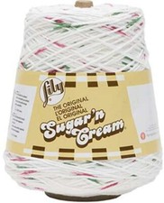 Lily Sugar 'n Cream CONE Aran Knitting Yarn 400g - 2717 Holly Jolly