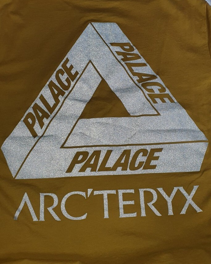T shirt FW20 Palace x Arc'teryx taglia S piccola oro triferg riflettente giallo