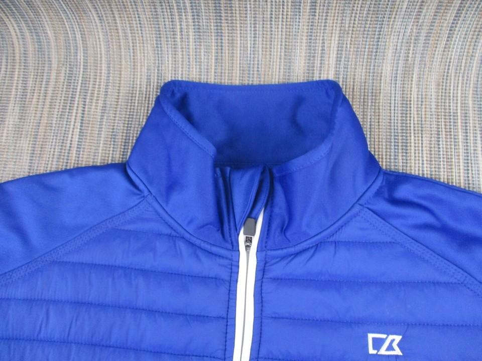 Cutter & Buck Gilet Mens Extra Large Windbreaker Blue Full Zip Insulated Puffer eBay