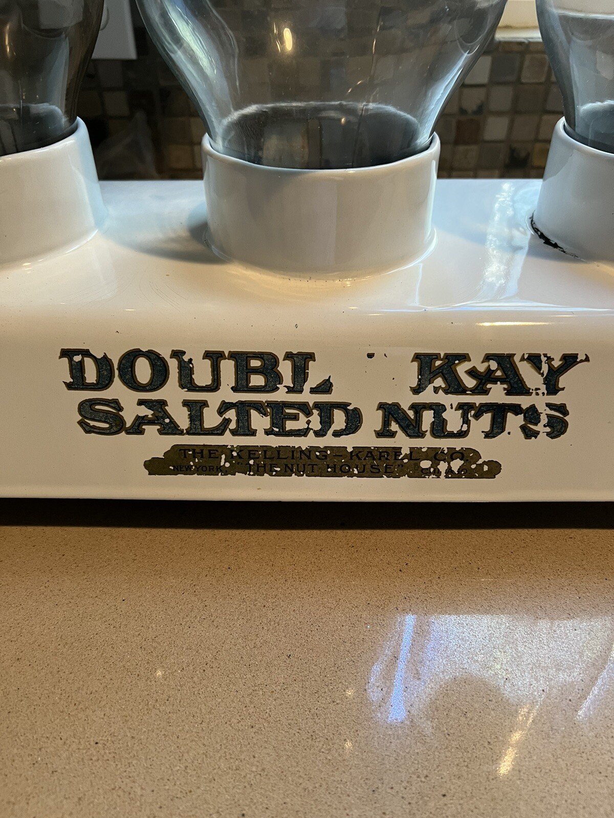 Double Kay Country Store Porcelain & Glass Nut Dispenser by KellingKarel eBay