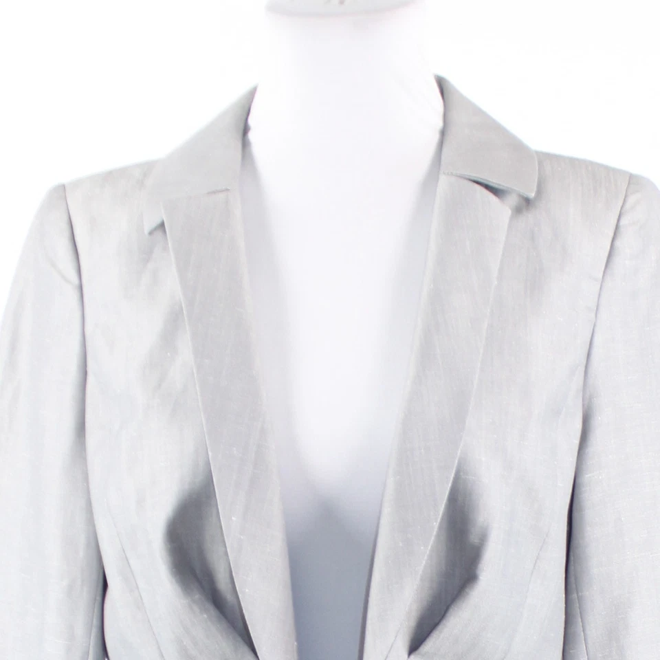 Chaqueta Blazer Manga 3/4 BILL BLASS Mezcla Lana Gris Claro 8 Foto 2 de 4